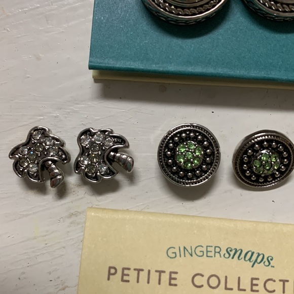 Set of 2 pair leverback earrings with 4 pair Ginger Snap snaps.  NWT - Picture 4 of 5
